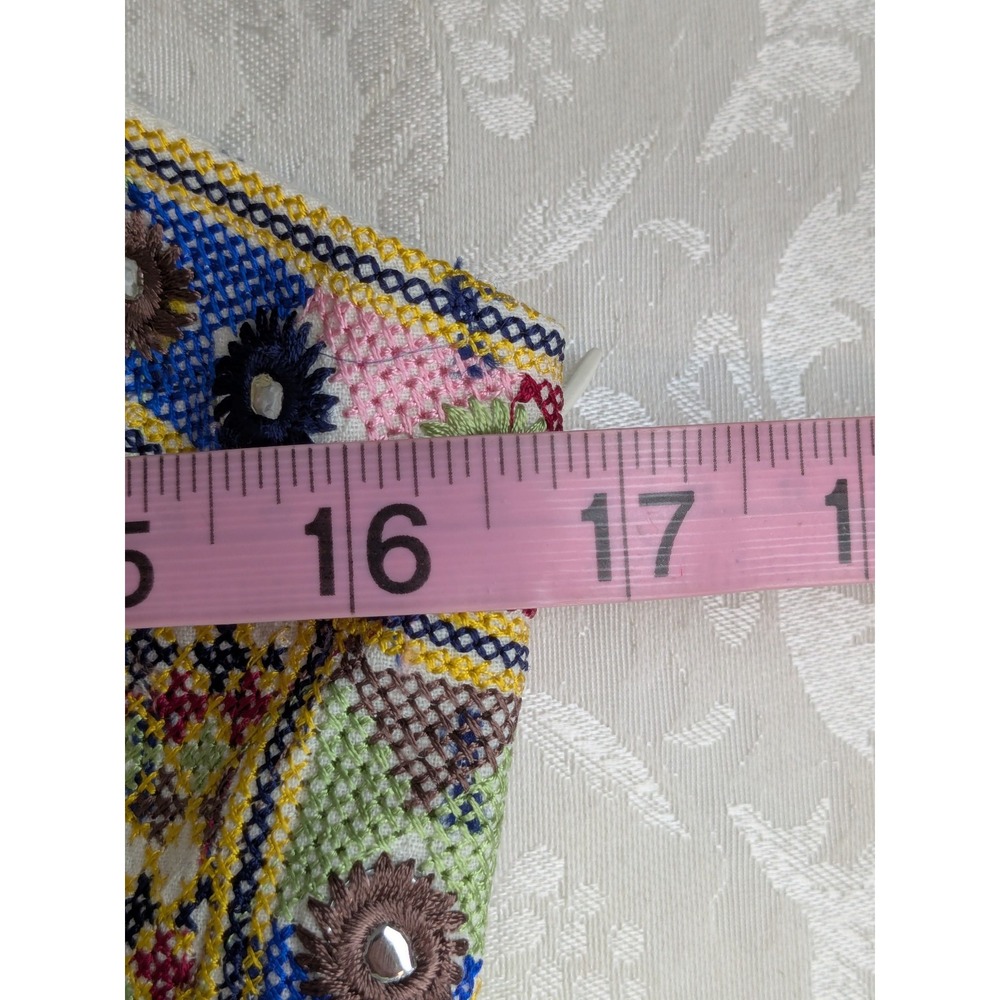 PAYAL PRATAP Anthropologie Norah Dress Embroidered Boho Midi Dress Size 2 - Picture 10 of 13